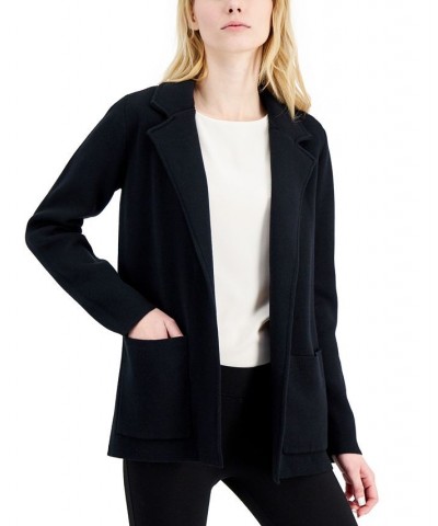 Petite Open-Front Cardigan Black $35.25 Sweaters