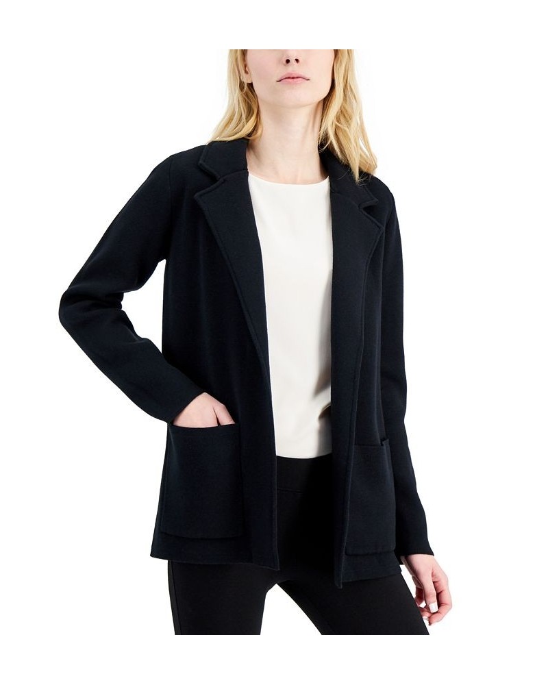 Petite Open-Front Cardigan Black $35.25 Sweaters