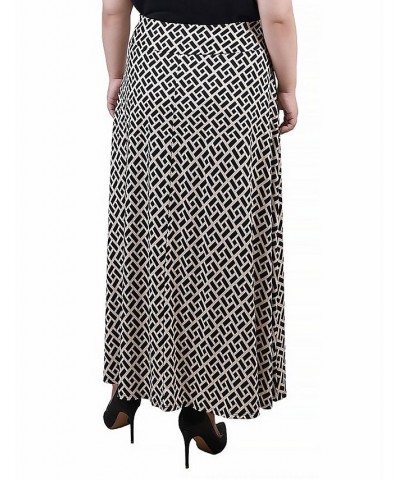 Plus Size Maxi with Sash Waist Tie Skirt Greek Key $15.05 Skirts