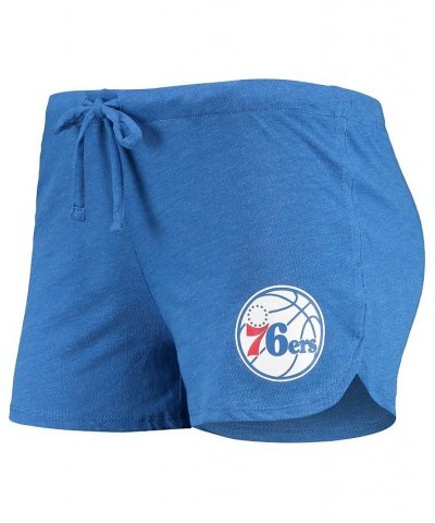 Women's Philadelphia 76ers Raglan Long Sleeve T-shirt and Shorts Sleep Set Heathered Royal, Heathered Red $29.25 Pajama