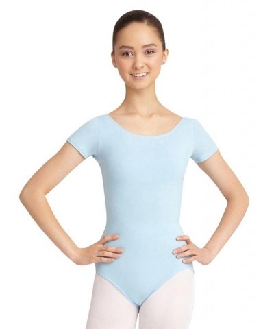 Short Sleeve Leotard Navy $20.36 Tops