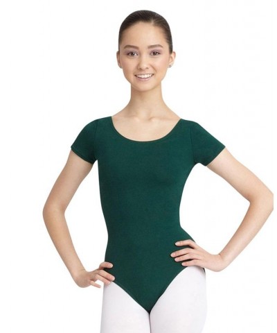 Short Sleeve Leotard Navy $20.36 Tops