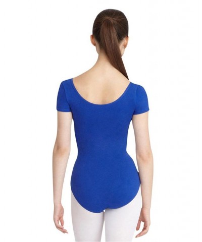 Short Sleeve Leotard Navy $20.36 Tops