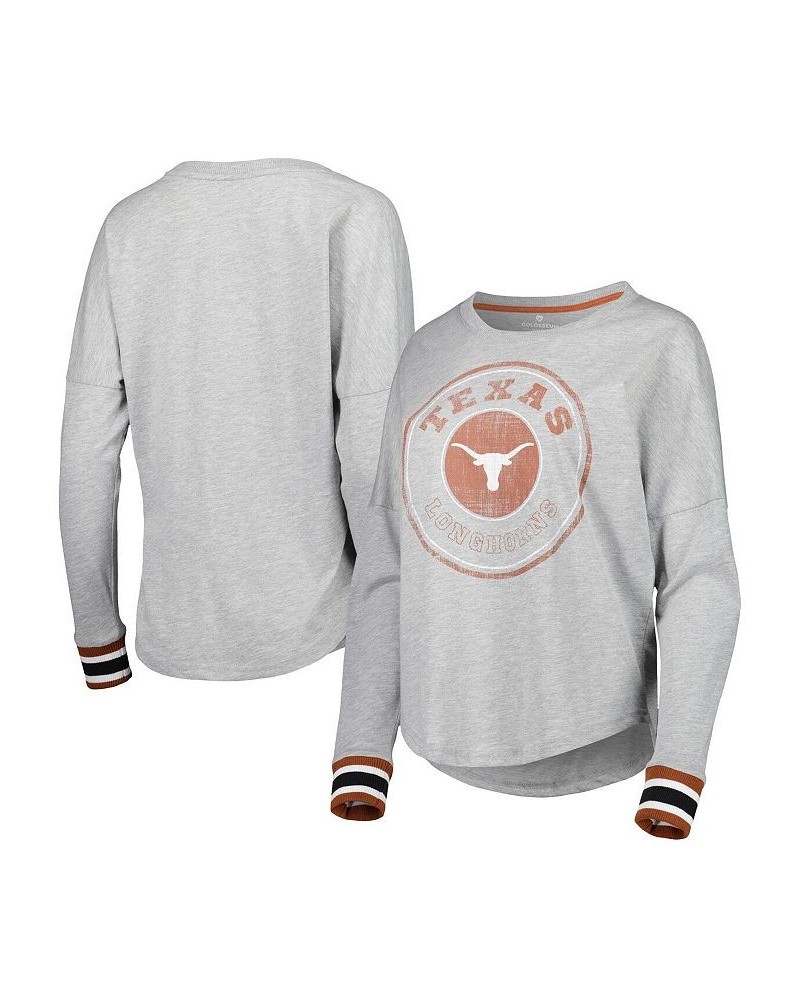 Women's Heathered Gray Texas Longhorns Andy Long Sleeve T-shirt Heathered Gray $25.00 Tops