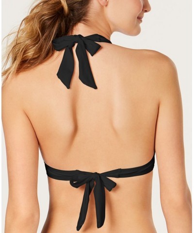 Logo-Ring Halter Bikini Top Black $36.48 Swimsuits