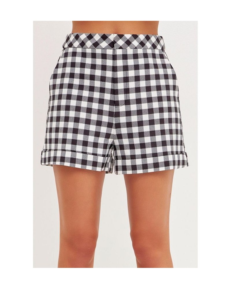 Women's Gingham Shorts Black $43.20 Shorts