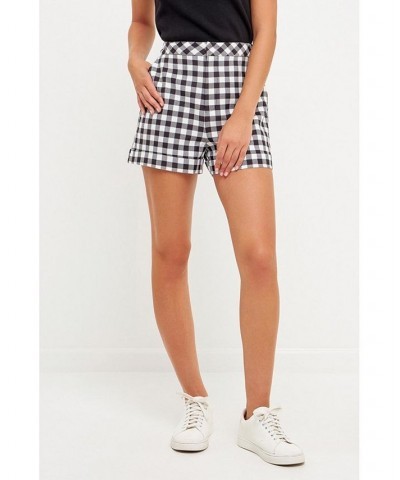 Women's Gingham Shorts Black $43.20 Shorts