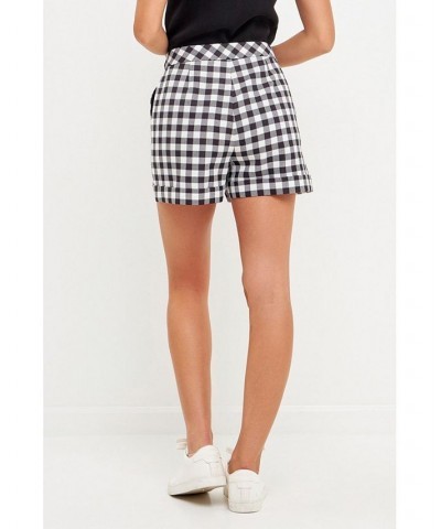 Women's Gingham Shorts Black $43.20 Shorts