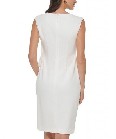 Women's Ruffle-Trim Sheath Dress Ivory/Cream $70.56 Dresses