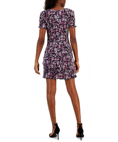 Petite Pleated Floral-Print Dress Navy/Mauve $41.08 Dresses