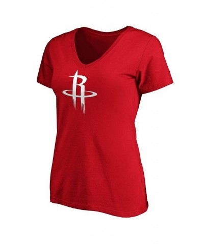 Women's Branded John Wall Red Houston Rockets Playmaker Name & Number V-Neck T-shirt Red $18.50 Tops