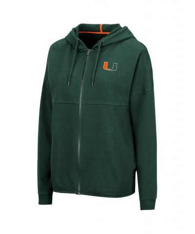 Women's Green Miami Hurricanes 2-Hit Full-Zip Hoodie Green $26.00 Sweatshirts