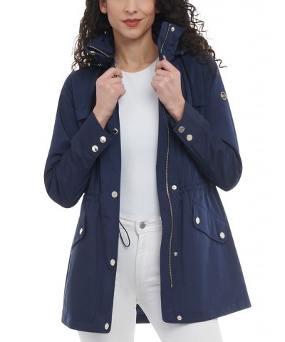 Women's Hooded Water-Resistant Anorak Coat Chambray $40.30 Coats