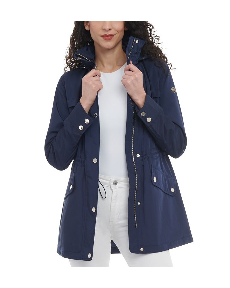 Women's Hooded Water-Resistant Anorak Coat Chambray $40.30 Coats