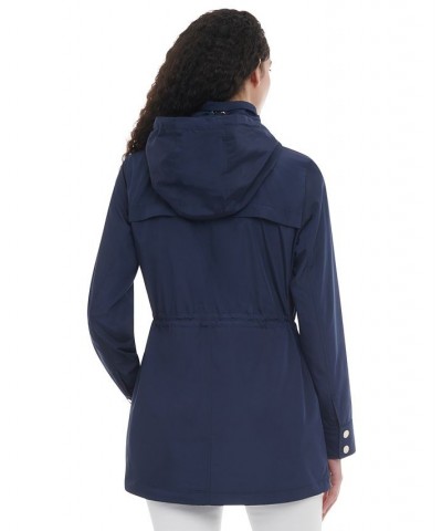 Women's Hooded Water-Resistant Anorak Coat Chambray $40.30 Coats