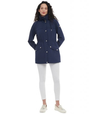 Women's Hooded Water-Resistant Anorak Coat Chambray $40.30 Coats