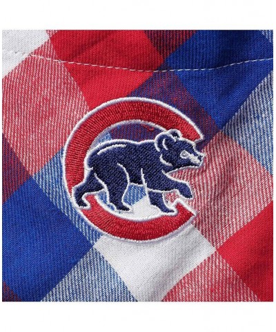 Women's Royal Red Chicago Cubs Breakout Flannel Long Sleeve Nightshirt Royal, Red $30.77 Pajama