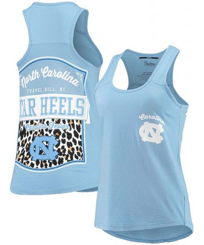 Women's Carolina Blue North Carolina Tar Heels Sanders Animal Print Tank Top Carolina Blue $16.80 Tops