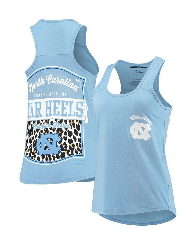 Women's Carolina Blue North Carolina Tar Heels Sanders Animal Print Tank Top Carolina Blue $16.80 Tops