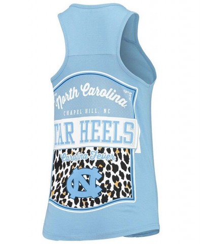 Women's Carolina Blue North Carolina Tar Heels Sanders Animal Print Tank Top Carolina Blue $16.80 Tops