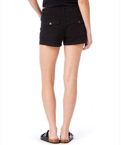 Juniors' Delaney Stretch Twill Shorts Black $25.20 Shorts