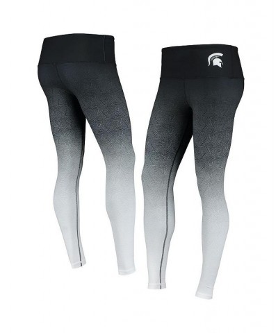 Women's Black and White Michigan State Spartans Geometric Print Ombre Leggings Black, White $31.85 Pants