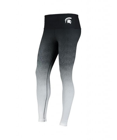 Women's Black and White Michigan State Spartans Geometric Print Ombre Leggings Black, White $31.85 Pants