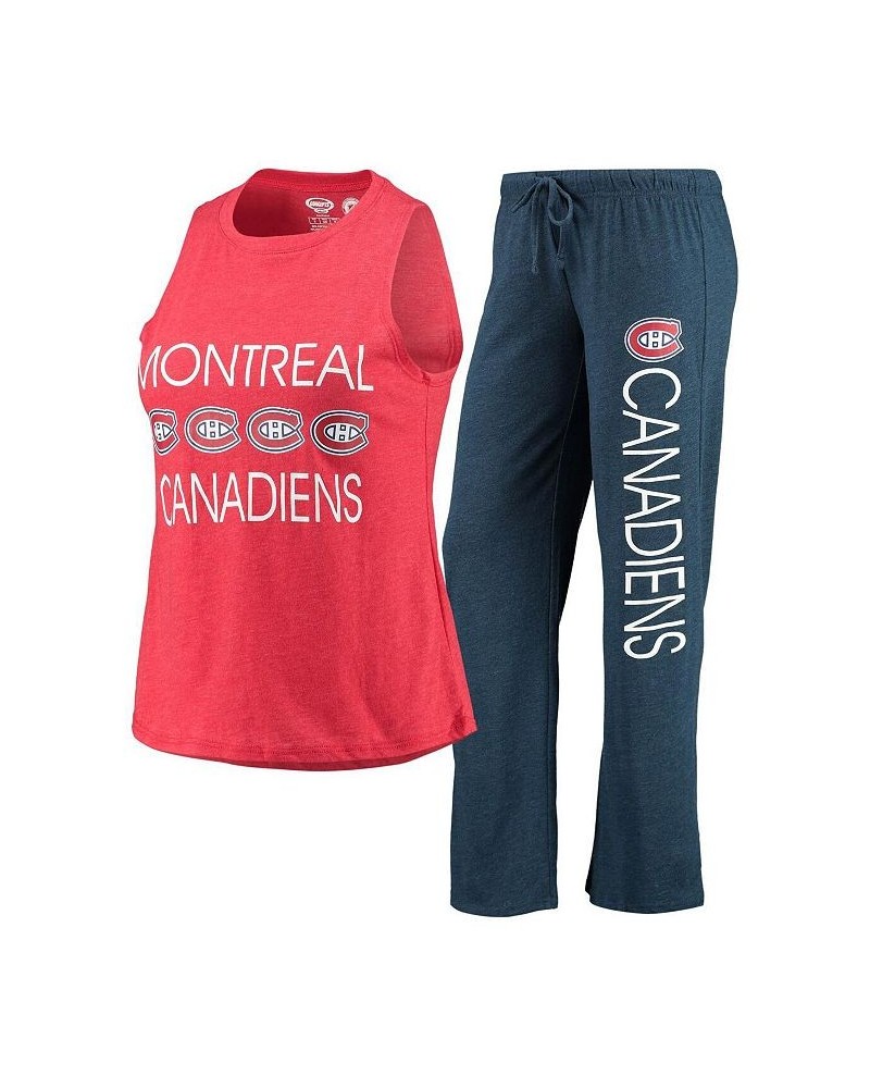 Women's Red Navy Montreal Canadiens Meter Tank Top & Pants Sleep Set Red, Navy $33.79 Pajama