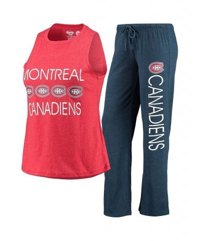 Women's Red Navy Montreal Canadiens Meter Tank Top & Pants Sleep Set Red, Navy $33.79 Pajama