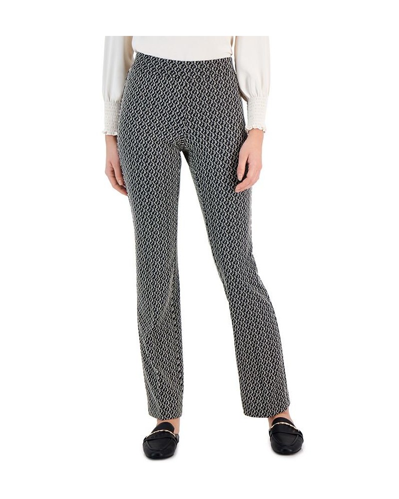 Women's Jacquard-Knit Bootcut Pants Anne Black Multi $28.45 Pants