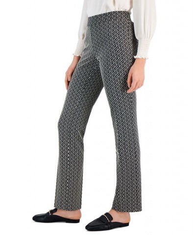 Women's Jacquard-Knit Bootcut Pants Anne Black Multi $28.45 Pants