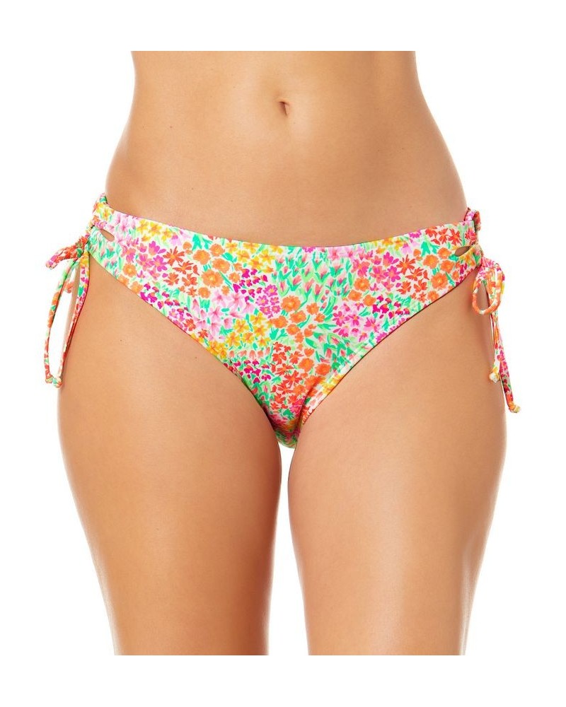 Juniors' Sun Garden Lace-Up Hipster Bikini Bottoms Multi $17.39 Swimsuits