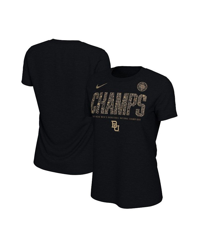 Women's Black Baylor Bears 2021 NCAA Men's Basketball National Champions Locker Room T-Shirt Black $18.35 Tops