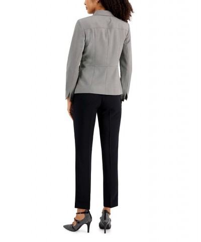 Flap-Pocket Contrast Pantsuit Regular & Petite Sizes Black/white $70.50 Suits