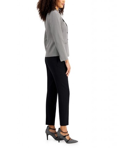 Flap-Pocket Contrast Pantsuit Regular & Petite Sizes Black/white $70.50 Suits