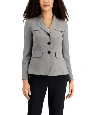 Flap-Pocket Contrast Pantsuit Regular & Petite Sizes Black/white $70.50 Suits