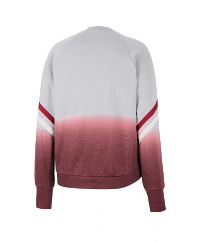 Women's Gray Alabama Crimson Tide Cue Cards Dip-Dye Raglan Pullover Sweatshirt Gray $27.95 Sweatshirts