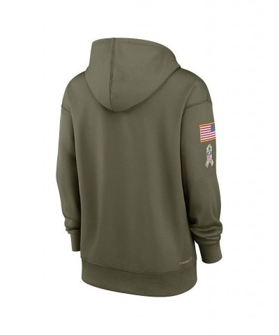 Women's Olive Seattle Seahawks 2022 Salute to Service Performance Pullover Hoodie Olive $48.40 Sweatshirts