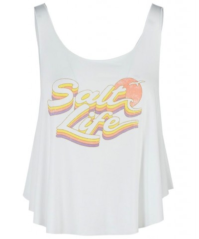 Women's Renew Cotton Graphic Tank Top White $24.96 Tops