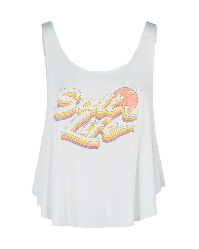 Women's Renew Cotton Graphic Tank Top White $24.96 Tops