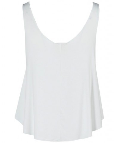 Women's Renew Cotton Graphic Tank Top White $24.96 Tops