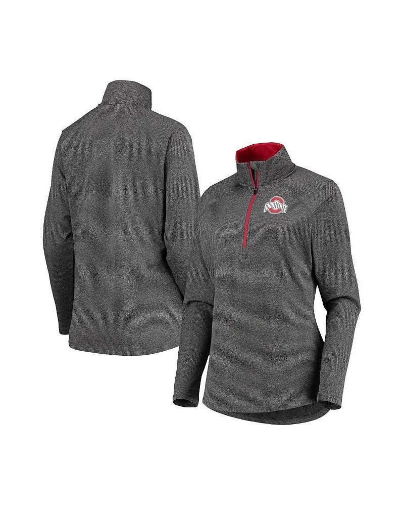 Women's Heathered Gray Ohio State Buckeyes Studio Half-Zip Jacket Heathered Gray $24.00 Jackets