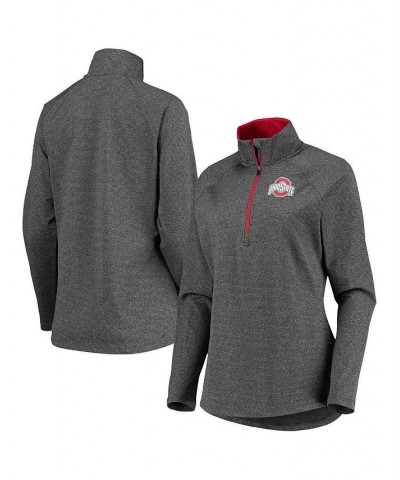 Women's Heathered Gray Ohio State Buckeyes Studio Half-Zip Jacket Heathered Gray $24.00 Jackets