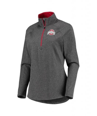 Women's Heathered Gray Ohio State Buckeyes Studio Half-Zip Jacket Heathered Gray $24.00 Jackets