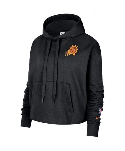 Women's Black Phoenix Suns Essential Pullover Cropped Hoodie Black $32.00 Sweatshirts