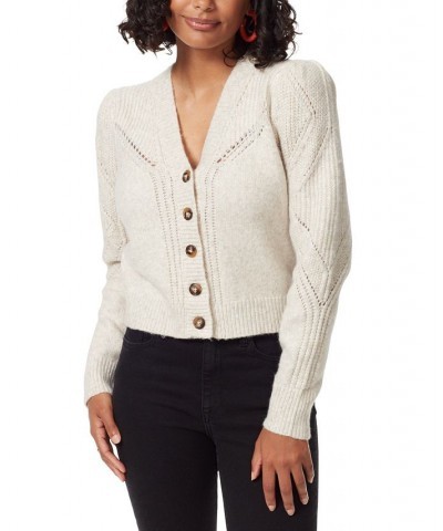 Sam Edelmen Women's Julietta Puff-Sleeve Cardigan Tan/Beige $32.56 Sweaters