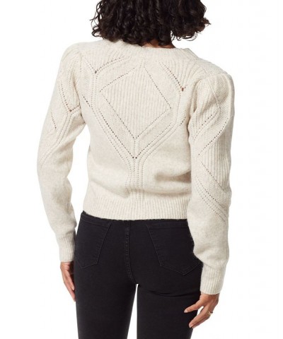 Sam Edelmen Women's Julietta Puff-Sleeve Cardigan Tan/Beige $32.56 Sweaters