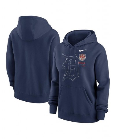 Women's Navy Detroit Tigers Big Game Pullover Hoodie Navy $43.34 Sweatshirts