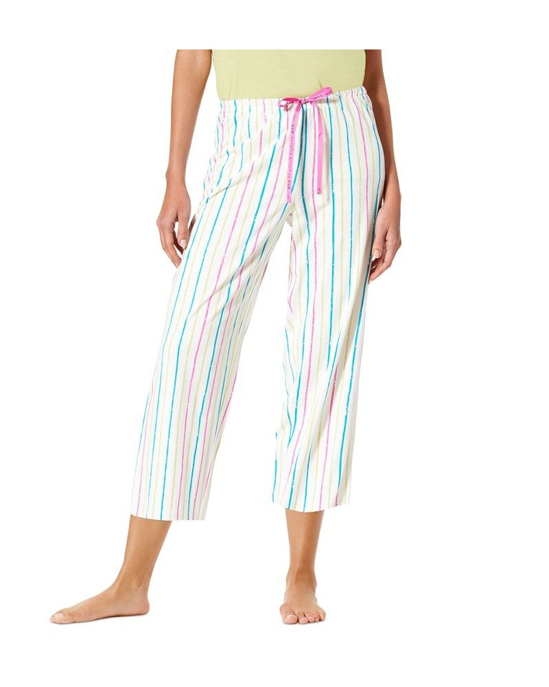 Women's Well Worn Striped Capri Pajama Pants Jet Stream $15.30 Sleepwear