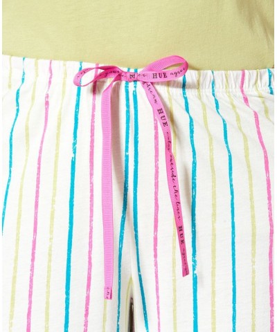 Women's Well Worn Striped Capri Pajama Pants Jet Stream $15.30 Sleepwear